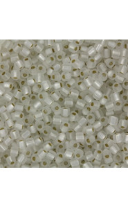 Miyuki triangle beads 10/0 Matted silver lined crystal TR10-1101F